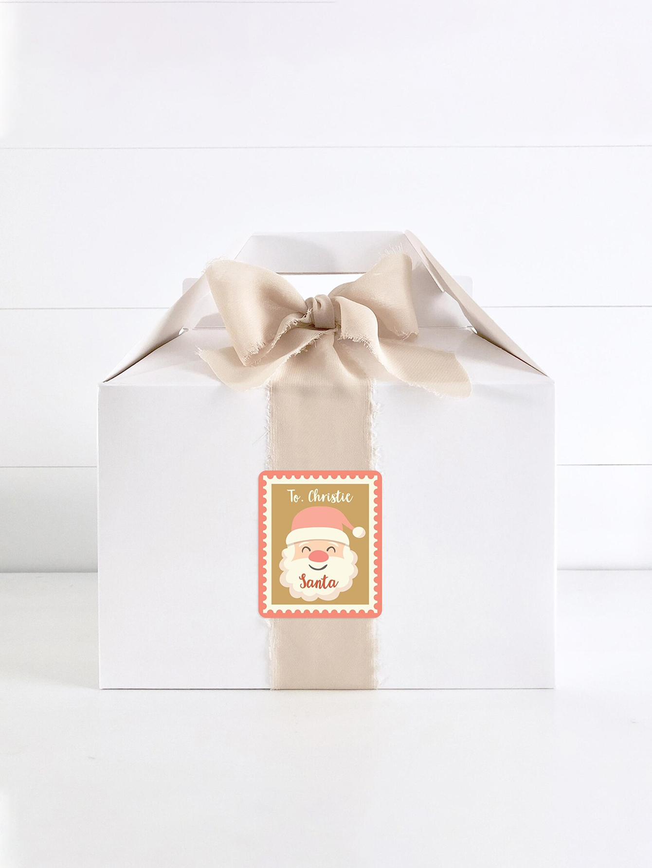 Custom Christmas Santa Label Stickers